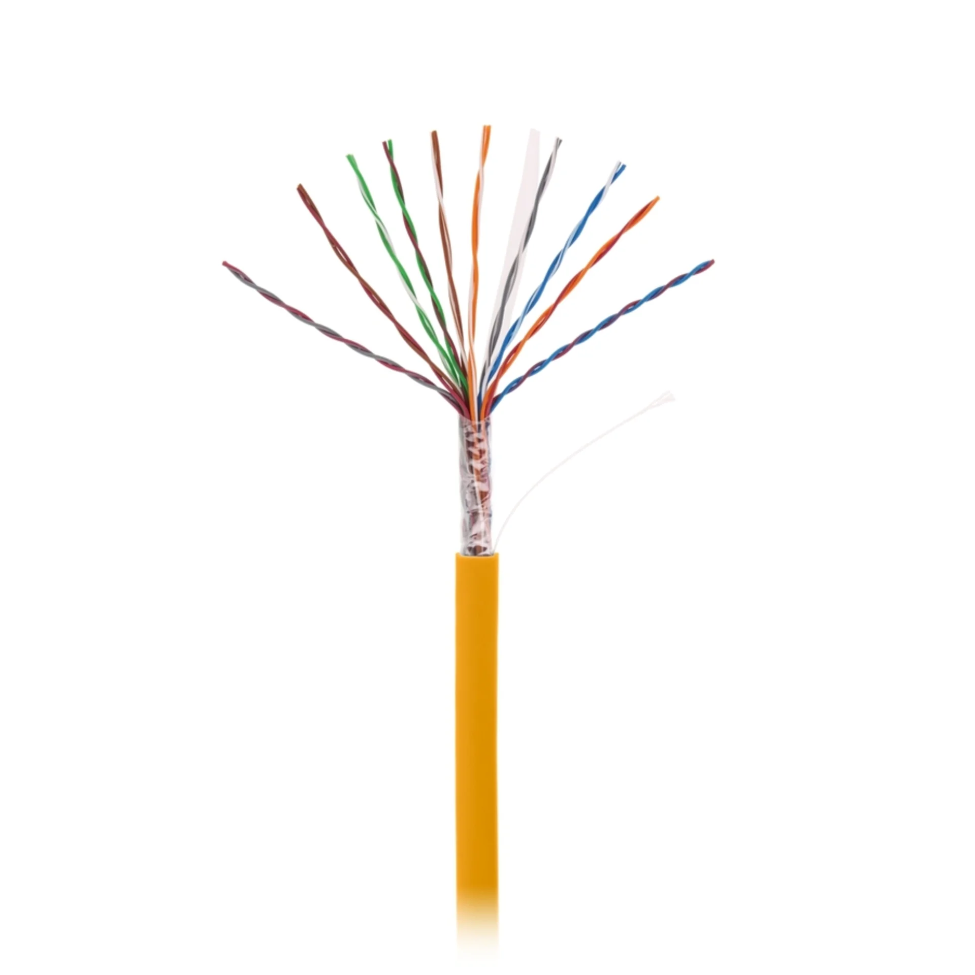 Кабель NETLAN U/UTP 10 пар, Кат.5 (Класс D), 100МГц, одножильный, BC (чистая медь), внутренний, LSZH нг(B)-HF, оранжевый, 305м