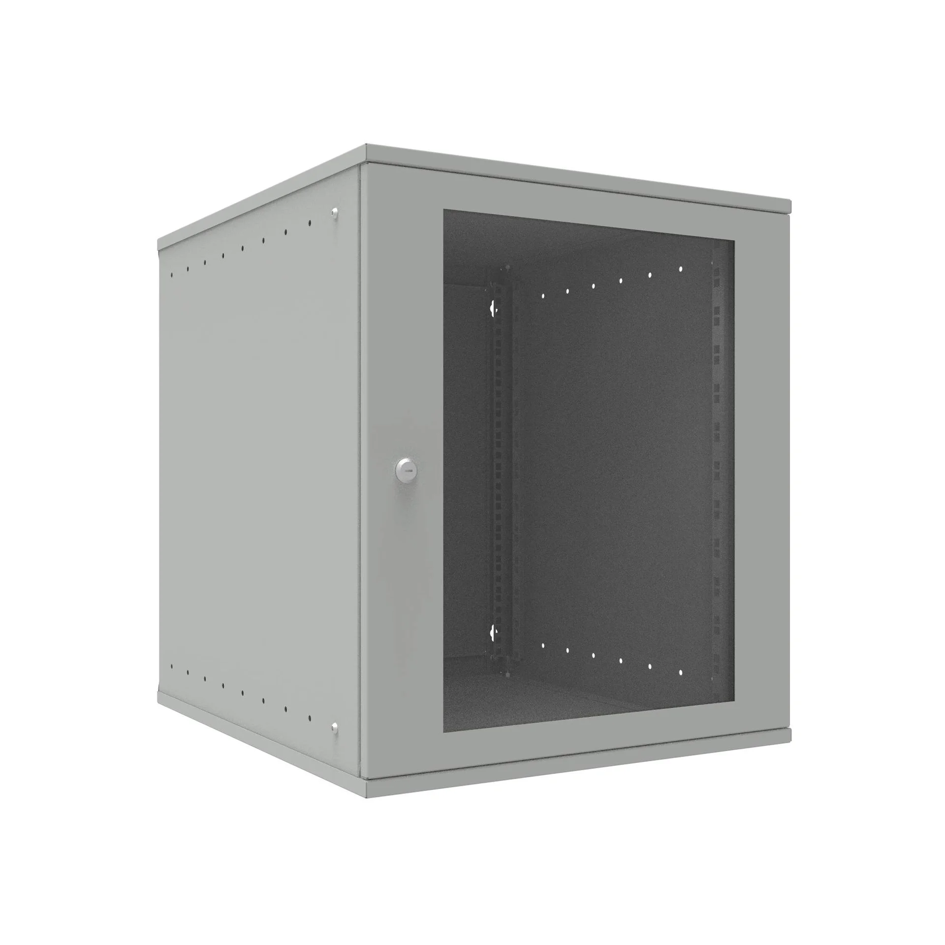 Шкаф телекоммуникационный настенный 12U, 523х600х599мм серия LITE (стеклянная дверь)