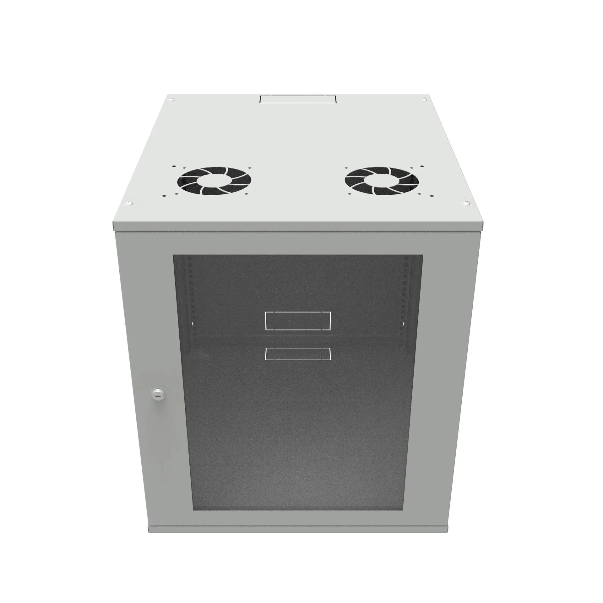 Шкаф телекоммуникационный настенный 12U, 523х600х599мм серия LITE (стеклянная дверь)