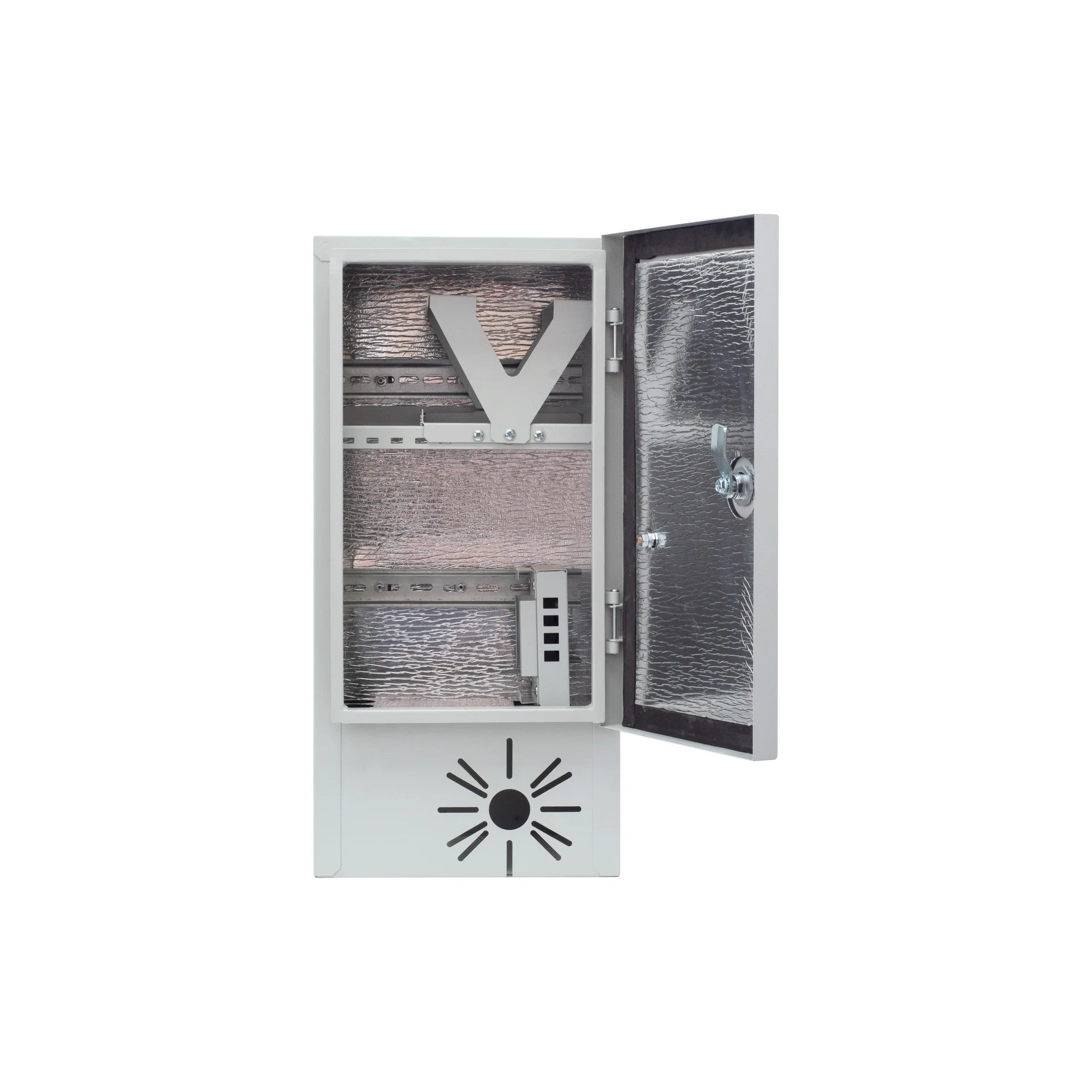 Шкаф уличный серии Real1, 522х252х310, RAL7035, с утеплителем