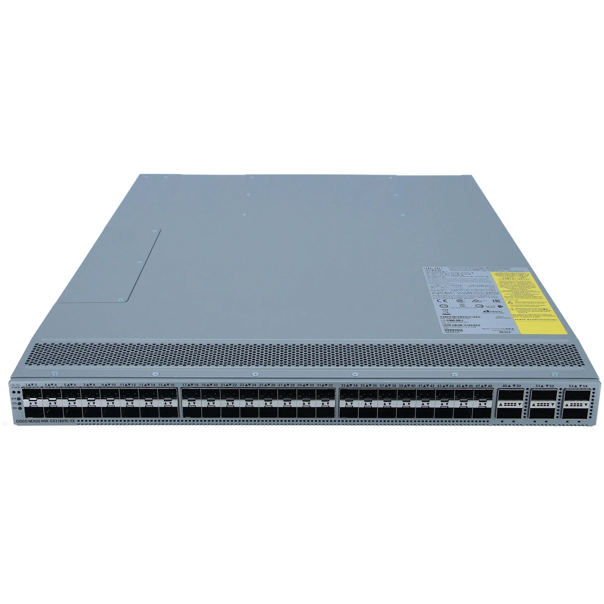 Коммутатор Cisco Nexus N9K-C93180YC-FX, направление охлаждения Port-side Exhaust