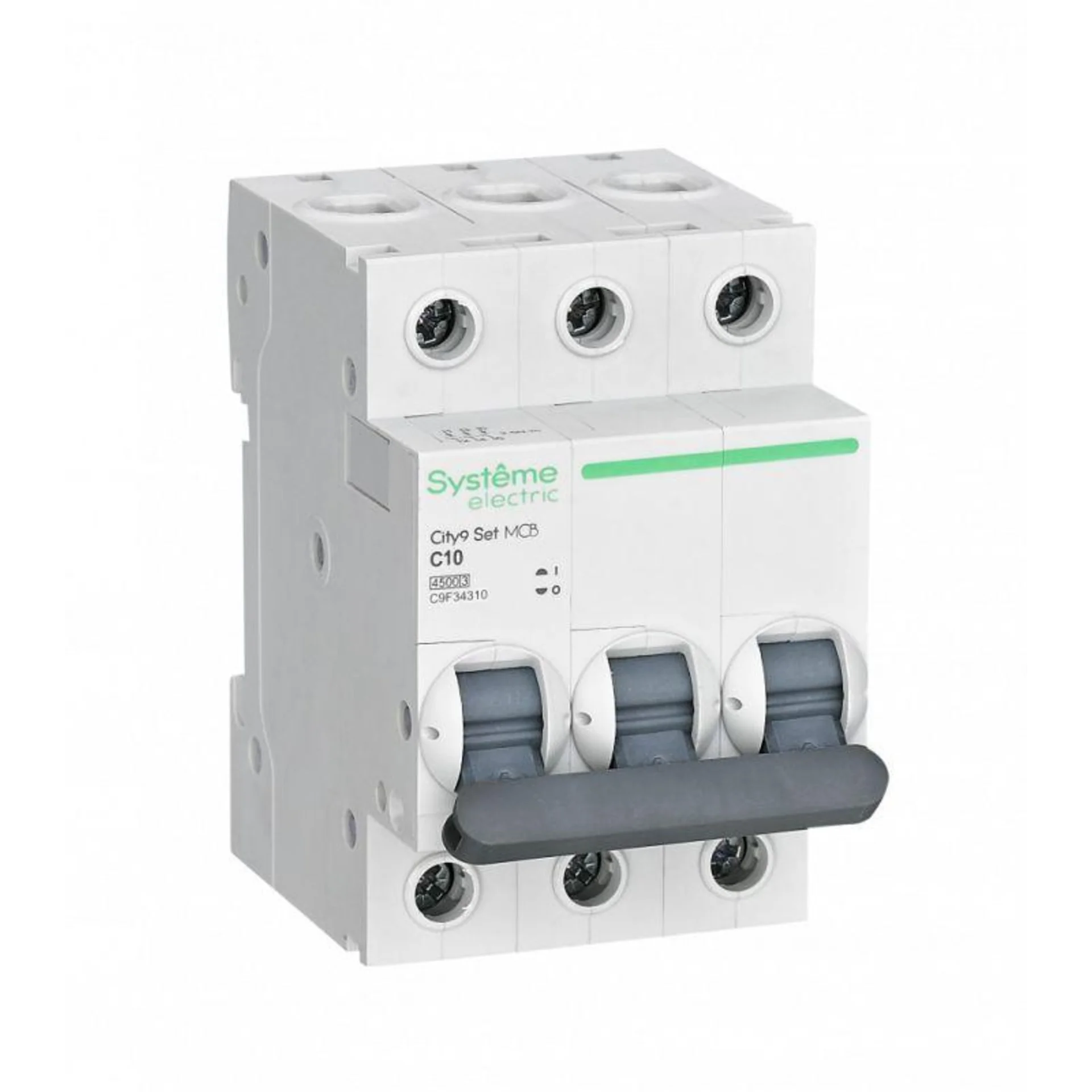 Выключатель автоматический модульный 3п C 10А 4.5кА City9 Set 400В SE C9F34310