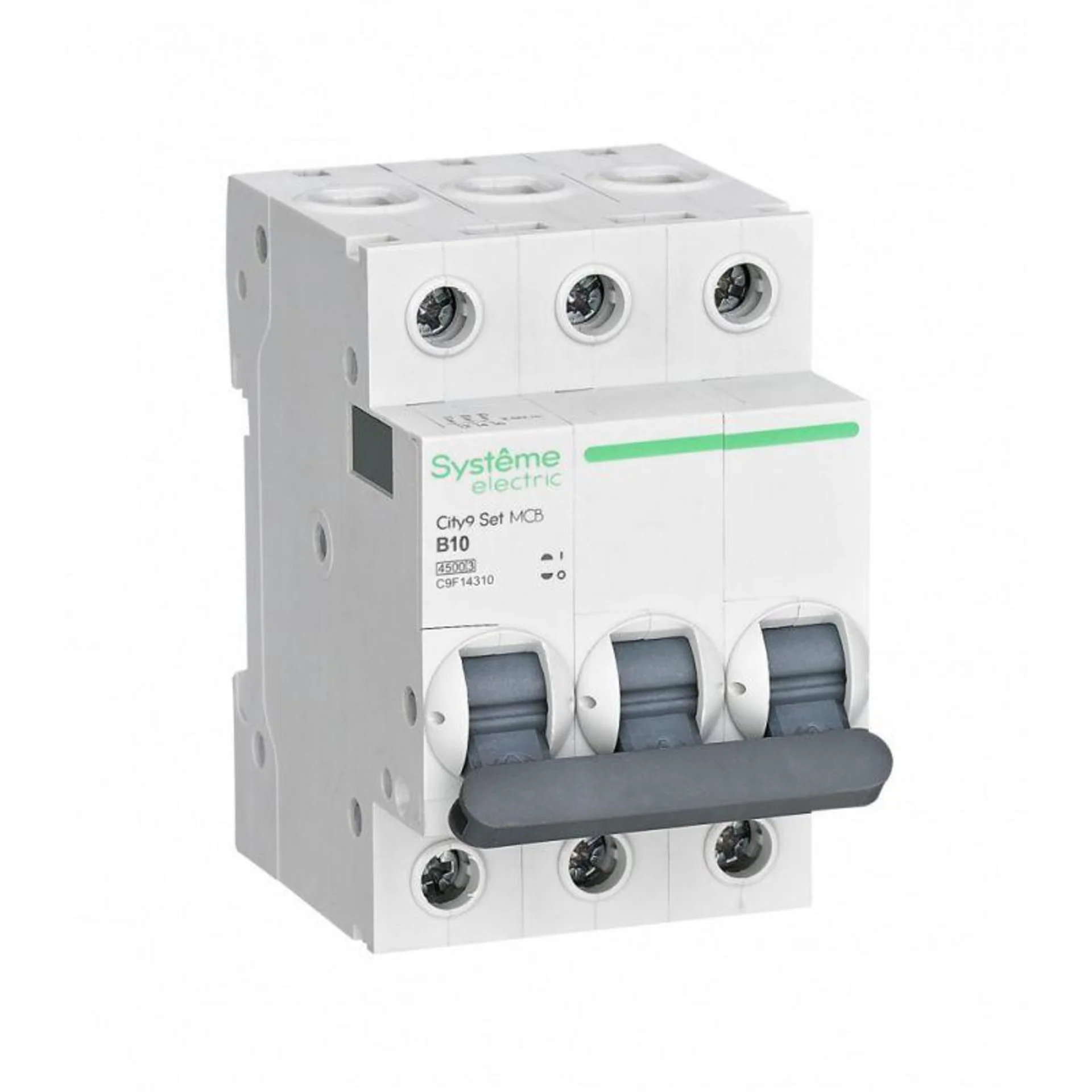 Выключатель автоматический модульный 3п B 10А 4.5кА City9 Set 400В SE C9F14310