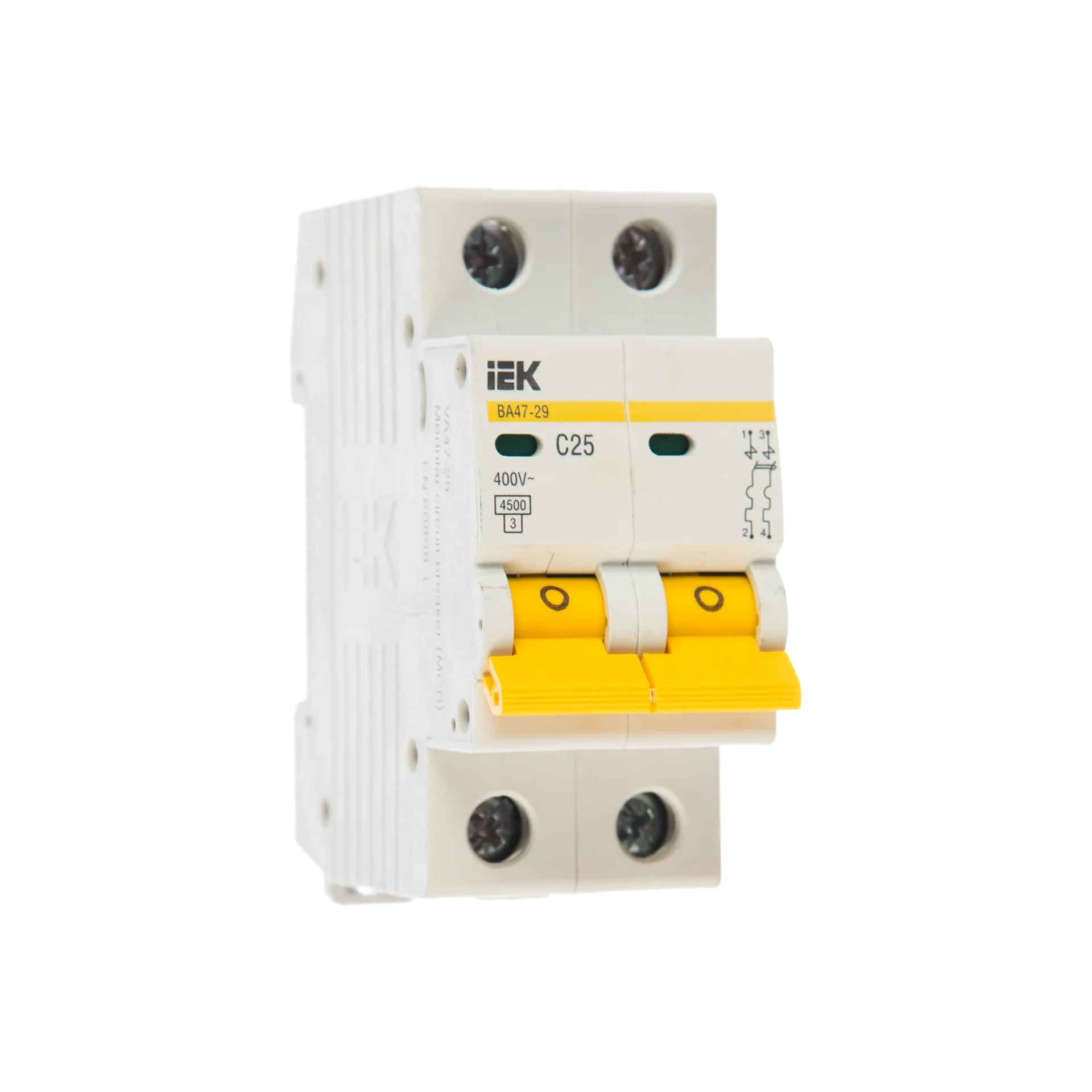 Выключатель автоматический модульный 2п C 25А 4.5кА ВА47-29 IEK MVA20-2-025-C