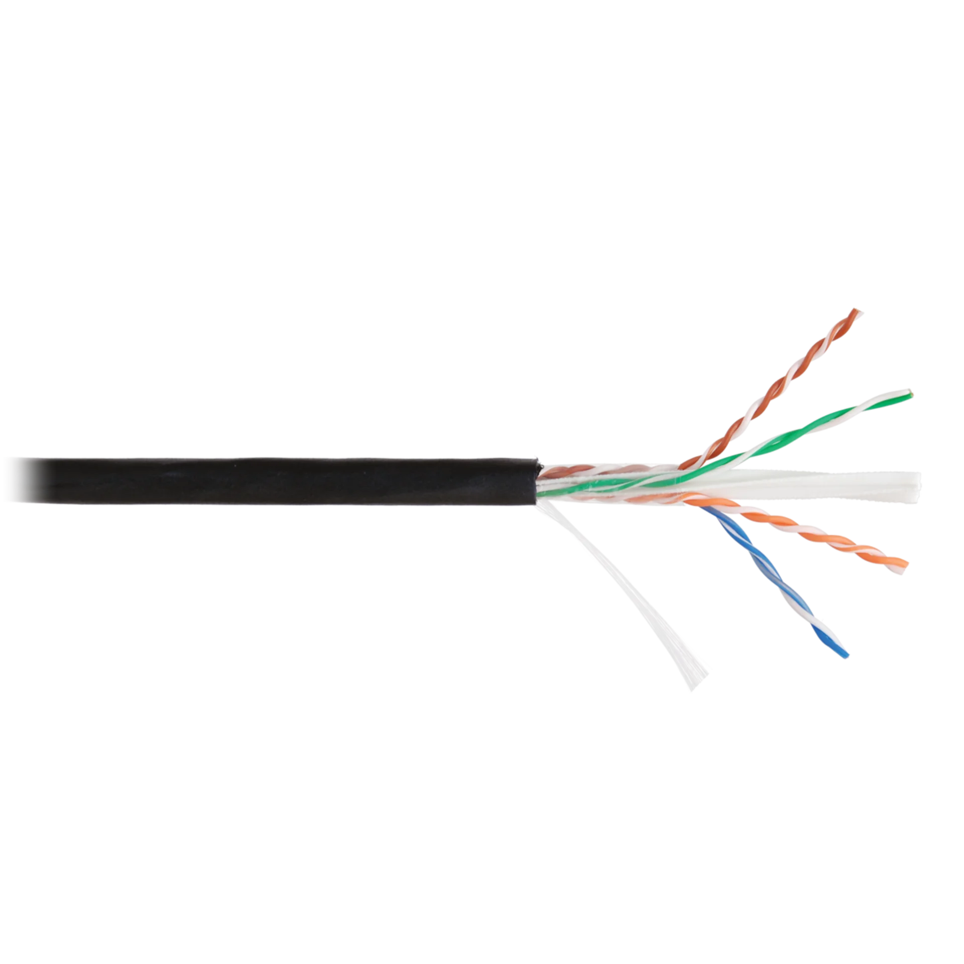 Кабель NETLAN U/UTP 4 пары, Кат.6 (Класс E), 250МГц, одножильный, BC (чистая медь), внешний, PE до -40C, черный, 305м