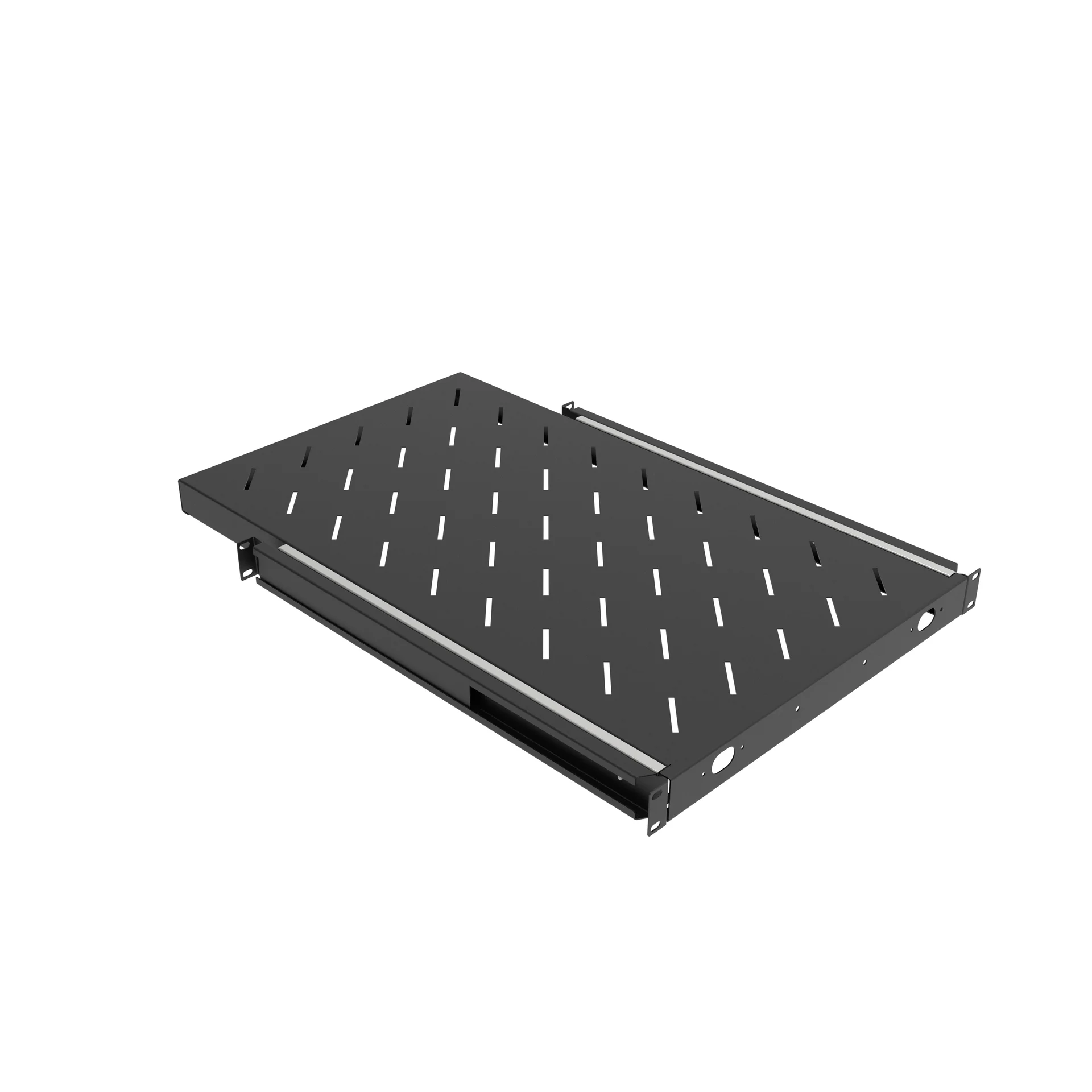 Полка выдвижная для шкафов глубиной 1000мм, (глубина полки 710мм) распределенная нагрузка 20кг, цвет-черный (SNR-SHELF-10071-20BS)