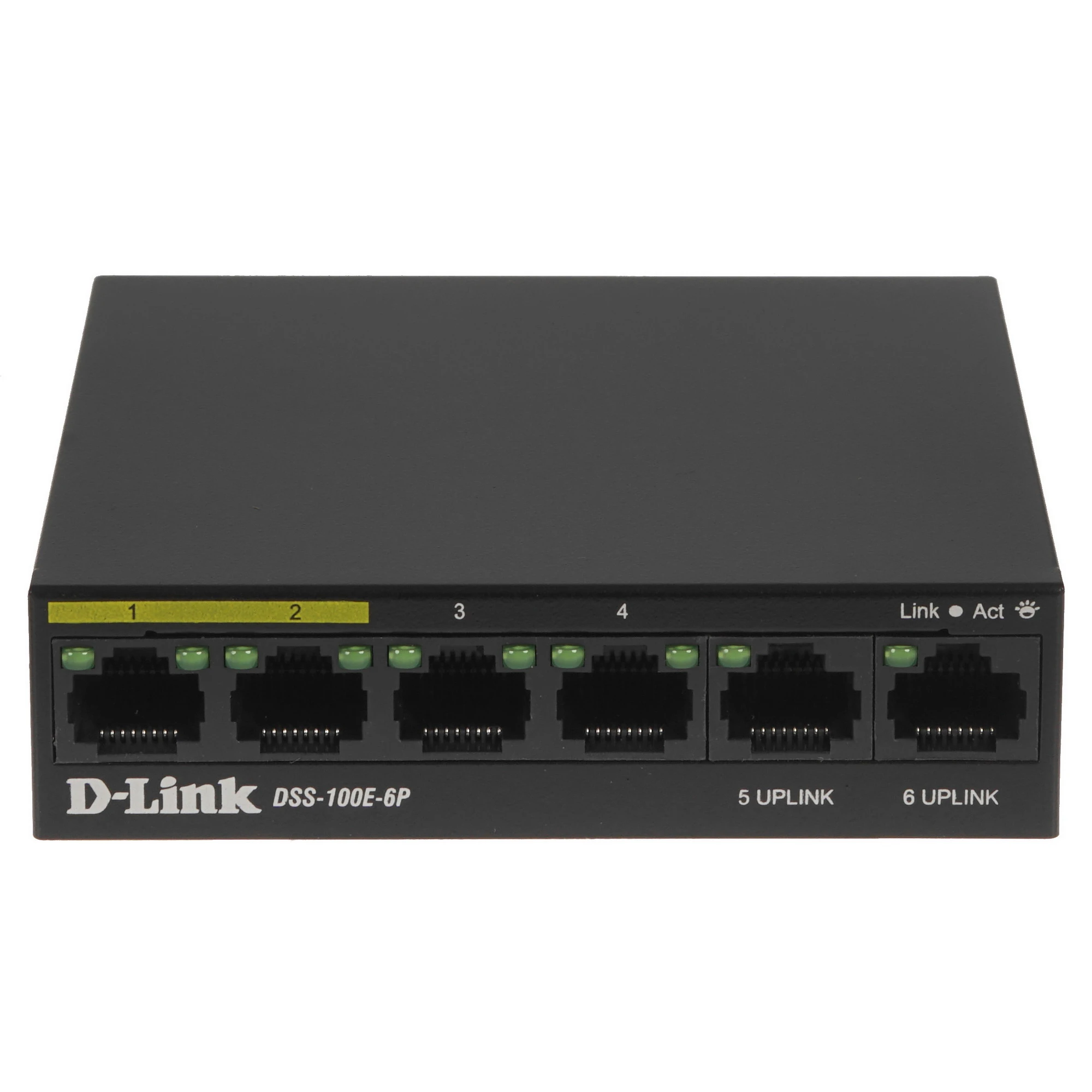 Коммутатор D-Link DSS-100E-6P/A1A, неуправляемый