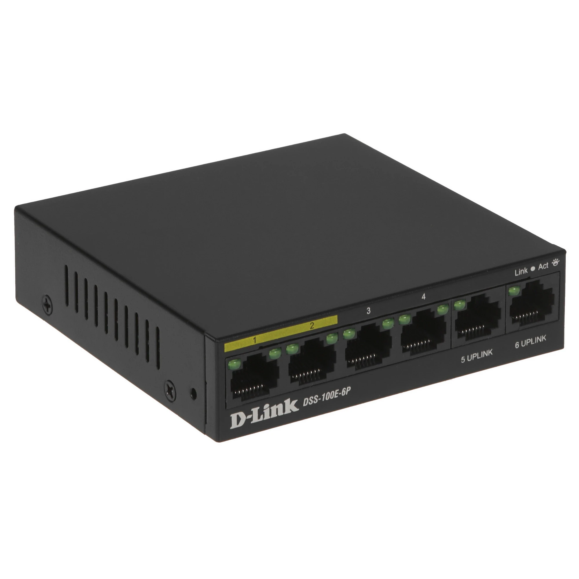 Коммутатор D-Link DSS-100E-6P/A1A, неуправляемый