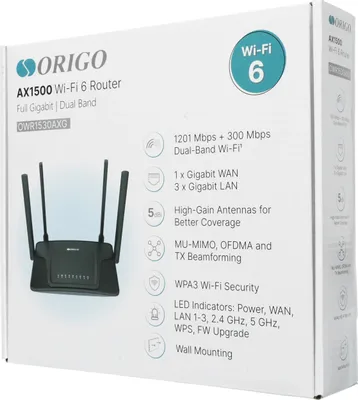 Маршрутизатор ORIGO OWR1530AXG/A1A